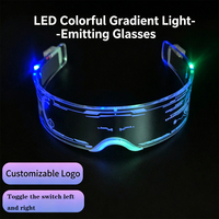 Lunettes de rave lumineuses et néon, style cyberpunk futuriste, pour DJ, bars, clubs et festivals de musique