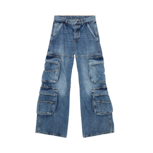 Jeans Cargo Personalizzati 1996 D-<span class=keywords><strong>Sire</strong></span> 0nlax, Stile Vintage Classico, Vita Bassa, Gamba Larga con Tasche per Donna - Product Image 1