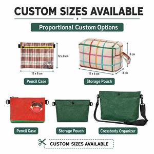 Bolsa de Maquillaje de Lona de Algodón de Lujo con Logotipo Personalizado, Impresa en Serigrafía, Laminada, con Cierre, de Moda, Pequeña Capacidad, para Monedas - Product Image 2