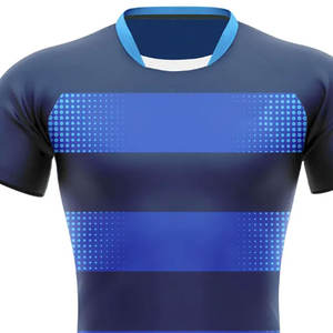 เสื้อรักบี้ OEM ระบายอากาศได้ดี ป้องกันลม แห้งเร็ว พิมพ์ลายโลโก้แบบซับลิเมชั่น สำหรับทีมกีฬา - Product Image 2