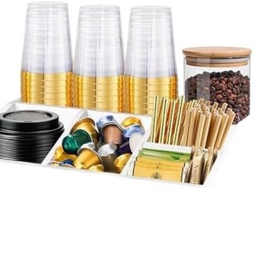 Wooden Desktop Storage Box For Coffee Pods Tea <b>Sugar</b> <b>Packets</b> With Lid Organized Kitchen Organizer For Restaurant Use - Product Image 1