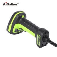 Escáner de Código de Barras Industrial Resistente, Inalámbrico, con Cable, para Códigos QR, EAN13, PDF417, DataMatrix, DPM, con Cable Opcional USB/COM/RS232/Serial