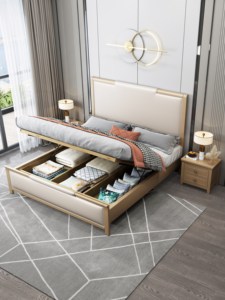 Base de Cama Moderna de Lujo con Tapizado, Cama de Madera Tamaño King/Queen con Cabecera Suave para Dormitorio - Product Image 6