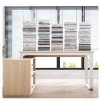 Bureau d'ordinateur en forme de L, bureau de maison ou de bureau avec tiroirs de rangement