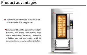 أفضل بيع الخبز الحراري/معدات المخابز 10 صواني فرن الحمل الحراري تعمل بالغاز - Product Image 5