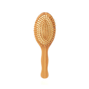 Ensemble de 2 brosses à cheveux en bambou naturel avec brosse à picots pour démêler, brosse de voyage miniature, massage du cuir chevelu, cheveux épais/fins/bouclés/séchés - Product Image 2