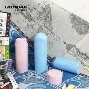 Flacon vide pour sérum et crème pour bébé en <span class=keywords><strong>plastique</strong></span> rond à double paroi, pompe à vide, couleur personnalisée, emballage cosmétique de luxe - Product Image 5