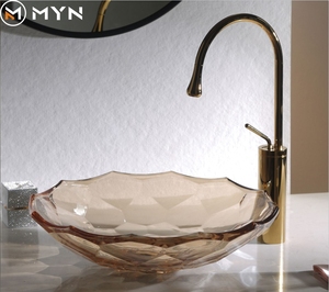 Meiyani màu xanh lá cây màu xanh Màu Đỏ vòng hình dạng truy cập hàng đầu rửa lưu vực Tinh thể thủy tinh Bát lưu vực phòng tắm bồn - Product Image 3