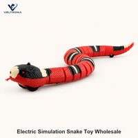Serpent jouet électrique réaliste, serpent robot rampant avec des yeux lumineux, rechargeable par USB pour les enfants, jeu interactif