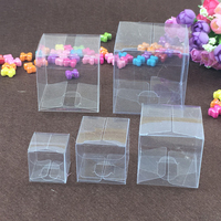 Boîte d'emballage cadeau personnalisable en PVC transparent carré, emballée à plat, jetable, Xiang Yi