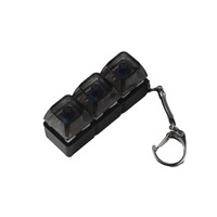 Llavero de Plástico Transparente Ligero con Forma Rectangular de 3 Agujeros, Juguete Antiestrés para Jóvenes (15-35 Años)