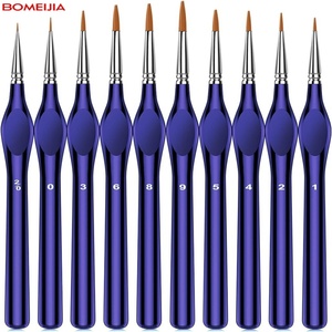 BOMEIJIA 10 pz pennelli con punta a punta tonda, Set di pennelli con Micro dettagli, impugnatura triangolare, pennelli artistici con impugnatura - Product Image 1