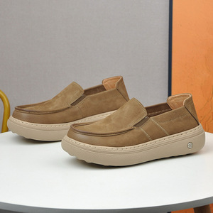 Mocassins Décontractés de Luxe pour <span class=keywords><strong>Hommes</strong></span> en Cuir Véritable, Nouvelle Collection Printemps 2026, Semelle Épaisse Légère et Respirante, <span class=keywords><strong>Chaussures</strong></span> à Enfiler - Product Image 2
