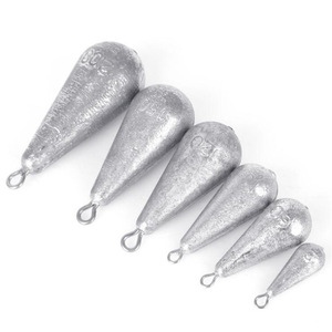 Teardrop Fishing Sinker <b>Lead</b> <b>Weight</b> 10g 20g 30g 40g 50g 60g 70g 80g 100g 120g 150g 200g 250g 300g With Ring For Ocean Rock - Product Image 5