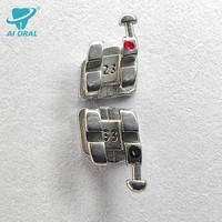 Brackets et appareils orthodontiques métalliques avec 345 crochets, manuels, argentés, fente de 0,018''