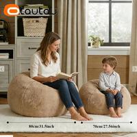 Housse de pouf en tissu rustique super doux OTAUTAU, design hiver et Noël, DD007, sans rembourrage requis