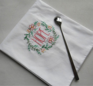 <span class=keywords><strong>Serviette</strong></span> de <span class=keywords><strong>table</strong></span> en <span class=keywords><strong>coton</strong></span> 100% blanc, petite quantité acceptée - Product Image 3
