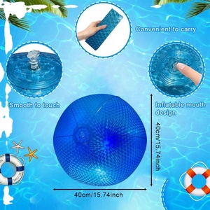 Ballon de plage en PVC LED coloré avec un design lumineux et original - Parfait pour les fêtes au bord de la piscine et les plaisirs estivaux - Product Image 4