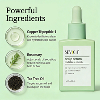 SEVICH Serum Rambut Rosemary Baru Perawatan Kulit Kepala Alami Esens Anti Rambut Rontok Serum Anti Rambut Rontok Minyak Tea Tree untuk Rambut dan Kulit