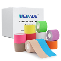 Bande de kinésiologie en coton doux pour la peau, emballage personnalisé, pour le soutien et le soulagement de la cheville