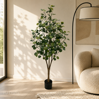 Árbol Artificial de Pieris Japonica de 1.2m (4 pies), Planta Artificial de Andromeda Japonesa, Ecológica y de Lujo para Interiores, Hogar, Oficina, Hotel, Venta al Por Mayor