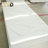 Panel de Pared de PVC con Diseño de Mármol 5D UV de Lujo, Acabado Brillante con Líneas Doradas en Relieve, para Decoración de Paredes y TV