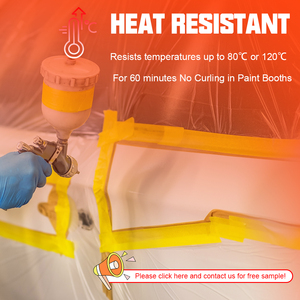 Nastro Adesivo Giallo UJANG ad Alta Adesione Senza Residui per Pittura, Decorazione, Fai-da-Te, Artigianato, Mascheratura Auto - Product Image 6