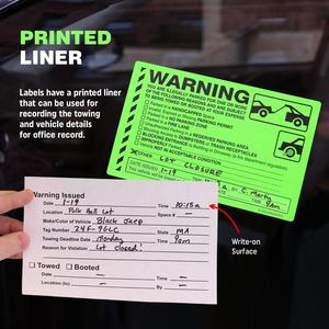 Pegatinas de infracción de estacionamiento adhesivas permanentes súper pegajosas, paquete de 50 para cumplimiento de infracciones de estacionamiento ilegales - Product Image 3