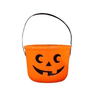 Cubo de Calabaza Portátil de Halloween Directo de Fábrica, con Asa de Peluche Segura para Niños, Ecológico, Festivo y Navideño - Product Image 5