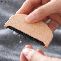 Wanmei Personnalisable Vente en gros Peigne anti-bouloches en bois de hêtre naturel pour pulls, laine et cachemire