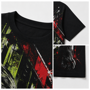 เสื้อยืดแข<span class=keywords><strong>น</strong></span>สั้นคอกลมพิมพ์ลายกราฟฟิตี้<span class=keywords><strong>น</strong></span>ีออน โพรวล ดีไซ<span class=keywords><strong>น</strong></span>์สตรีทอาร์ตแบบกำหนดเอง SG20-004 - Product Image 4