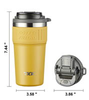 2025 Tasse de Voyage Isotherme Personnalisée au Laser, 630 ml, Double Paroi en Acier Inoxydable, Couvercles en Plastique Portables, Bouteille Sans BPA, Super Promo