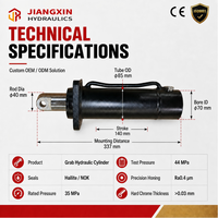 Cylindre hydraulique à double effet en acier haute pression 35MPa, alésage 70mm, tige 40mm, course 140mm, Durionise CE pour excavatrice