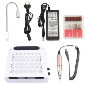 Aspirateur à ongles 4-en-1 80W avec polisseuse, lampe d'éclairage, forte aspiration, perceuse à ongles, collecteur de poussière et repose-bras - Product Image 6