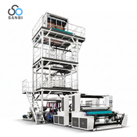 Machine de soufflage de film à trois couches ABC 800 mm, extrudeuse de film soufflé LDPE HDPE à trois couches 1700 mm, machine de soufflage de film PE