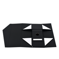 Boîte cadeau pour vin noire personnalisée avec revêtement UV, doublure en éponge, emballage en carton haut de gamme, tailles personnalisées et fournisseur fiable