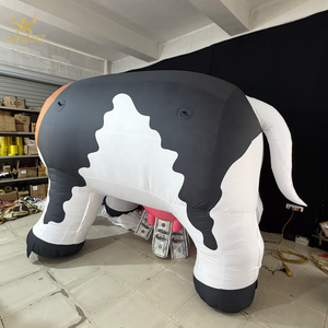 Mascota Inflable Gigante de Vaca Moneda con 2 Partes para Centro Comercial, Banco, Plaza, Publicidad, Evento, Adorno - Product Image 2