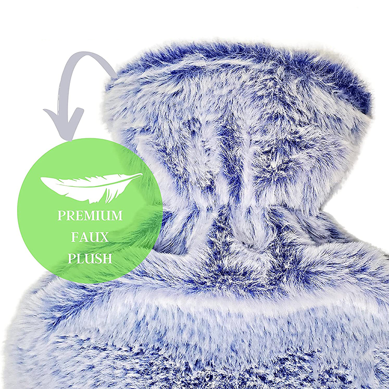 warmer rubber hot compress water bag faux fur hot water bottle cover and eye mask set