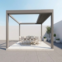 Couverture de toit de pergola en aluminium Sweet Home pour repas en plein air dans la cour