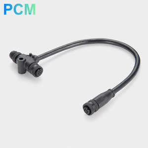 Câble répartiteur en T M12 A-Code 5 broches, <span class=keywords><strong>2</strong></span> femelles 1 mâle, connecteur en T pour bus CAN, CANopen, DeviceNet, NMEA 2000, réseau industriel - Product Image 4