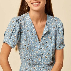 Robe mi-longue pour femmes, vêtements style des années <span class=keywords><strong>1920</strong></span>, tissu imprimé et texturé à rayures avec panneau floral et plissage au couteau, robe mi-longue - Product Image 4