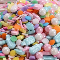 Décorations pour cupcakes pour la Journée des enfants, vermicelles colorés, aiguilles de sucre assorties, 1000g en sachet pour la pâtisserie, les desserts, la décoration de glaces