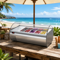 Congélateur à glace PROSKY de petite taille, 4 bacs, vitrine de table pour crème glacée