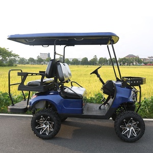 Nuevo estilo 48V 5KW Carrito de golf eléctrico de plomo-ácido 4 pasajeros 4 ruedas Electric Club Car con faros LED - Product Image 1