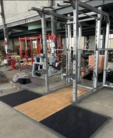 Rack de entrenamiento comercial de alta resistencia de 6 postes con plataforma de levantamiento y estación de dominadas multigrip, equipo de gimnasio