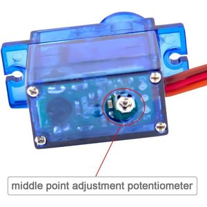 เซอร์โวมอเตอร์หมุนต่อเนื่องขนาดเล็ก DiyMalls Fs90r 360 องศา พร้อมล้อและยาง สำหรับ Arduino Microbit รถสมาร์ทคาร์ หุ่นยนต์ - Product Image 3