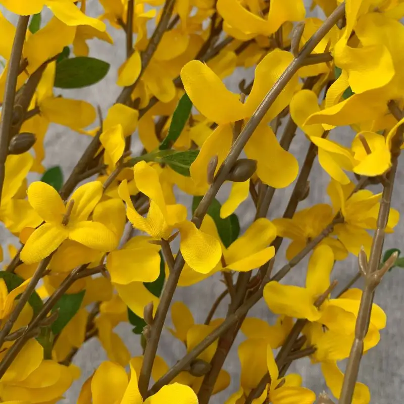 High Quality Winter Jasmine Artificial Flowers Long Stem For Home Decoration
