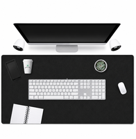 Grand tapis de bureau moderne en feutre polyester doux et écologique, réduction du bruit, pour ordinateur portable, clavier, maison, bureau, café, étude
