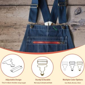 Coobigo Sets – Boucles de remplacement pour bretelles, clips métalliques pour salopette avec boucle coulissante réglable pour jeans - Product Image 4