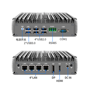 Zkmagic <strong>Fanless</strong> Industrial Mini <strong>PC</strong> Intel N100 Windows11 Linux 4 LAN Industrial Mini Computer the Perfect Digital Signage Engine - Product Image 5
